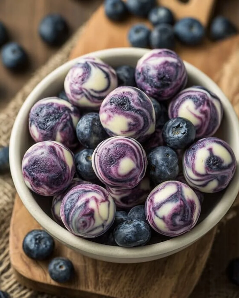 Delicious Blueberry Greek Yogurt Bites - a healthy snack option
