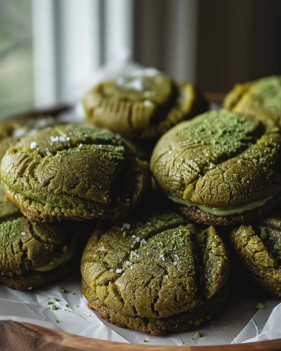 Brown Butter Matcha Cookies