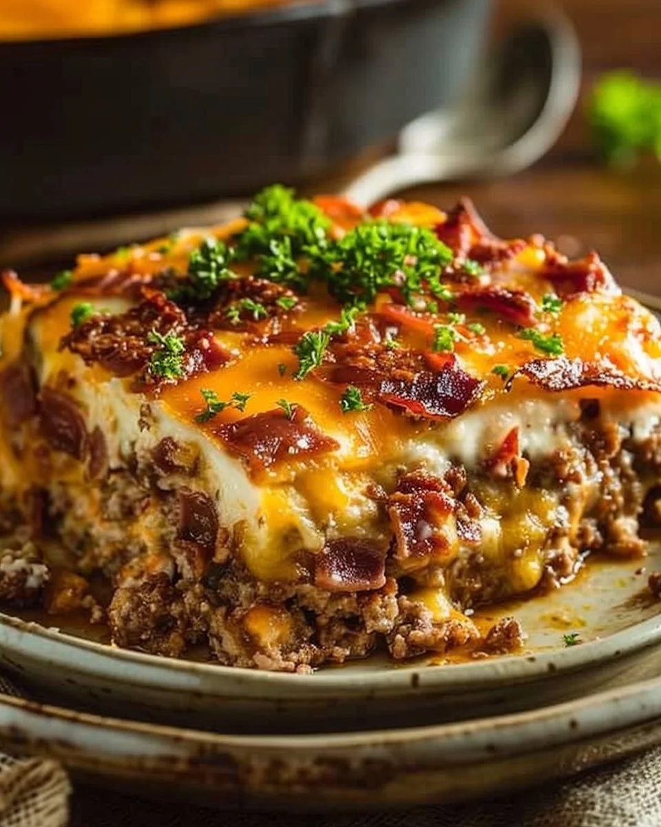 Cheesy Loaded Meatloaf Casserole