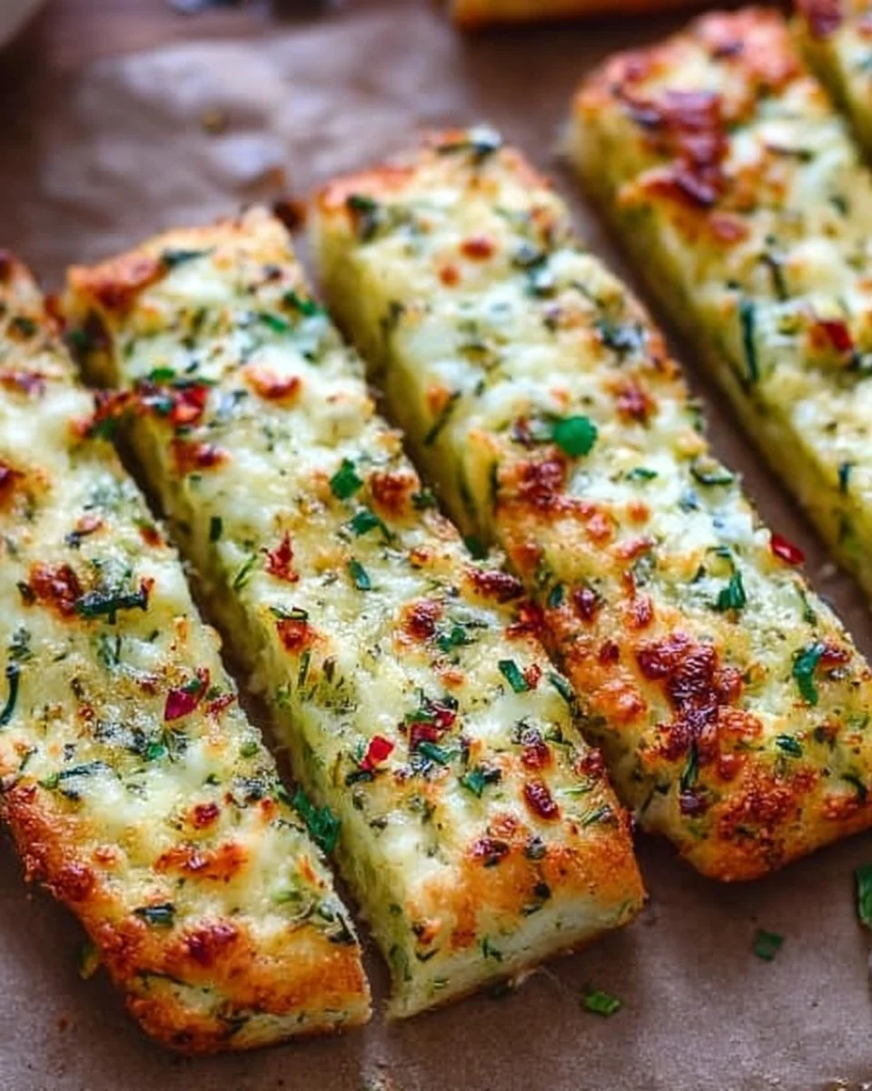 Cheesy Zucchini Breadsticks