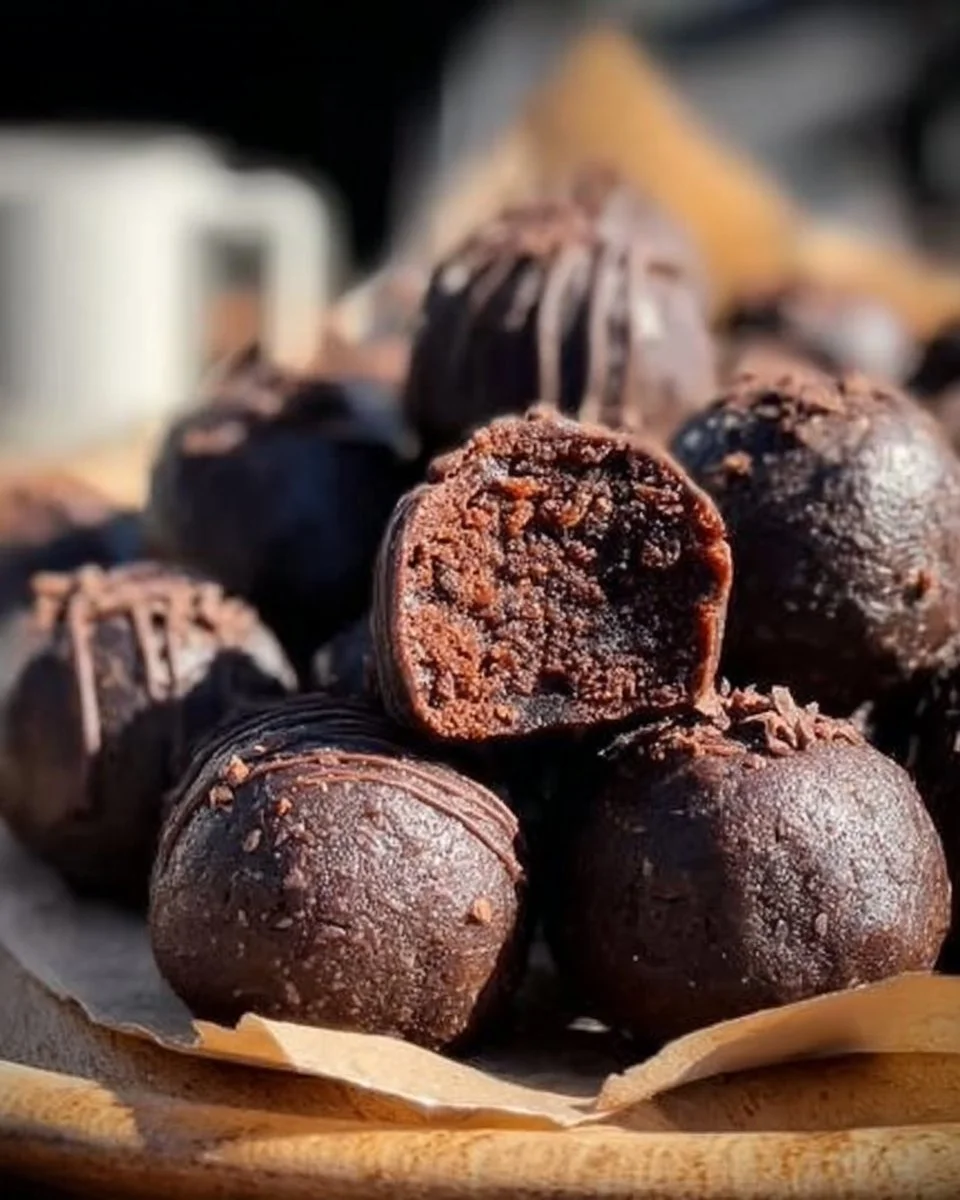 Chewy brownie protein bites for healthy snacking