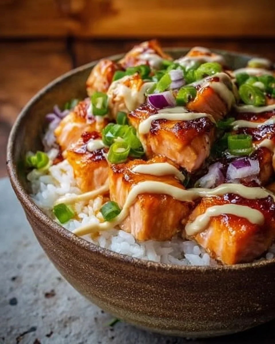 Crispy Salmon and Rice Bowl
