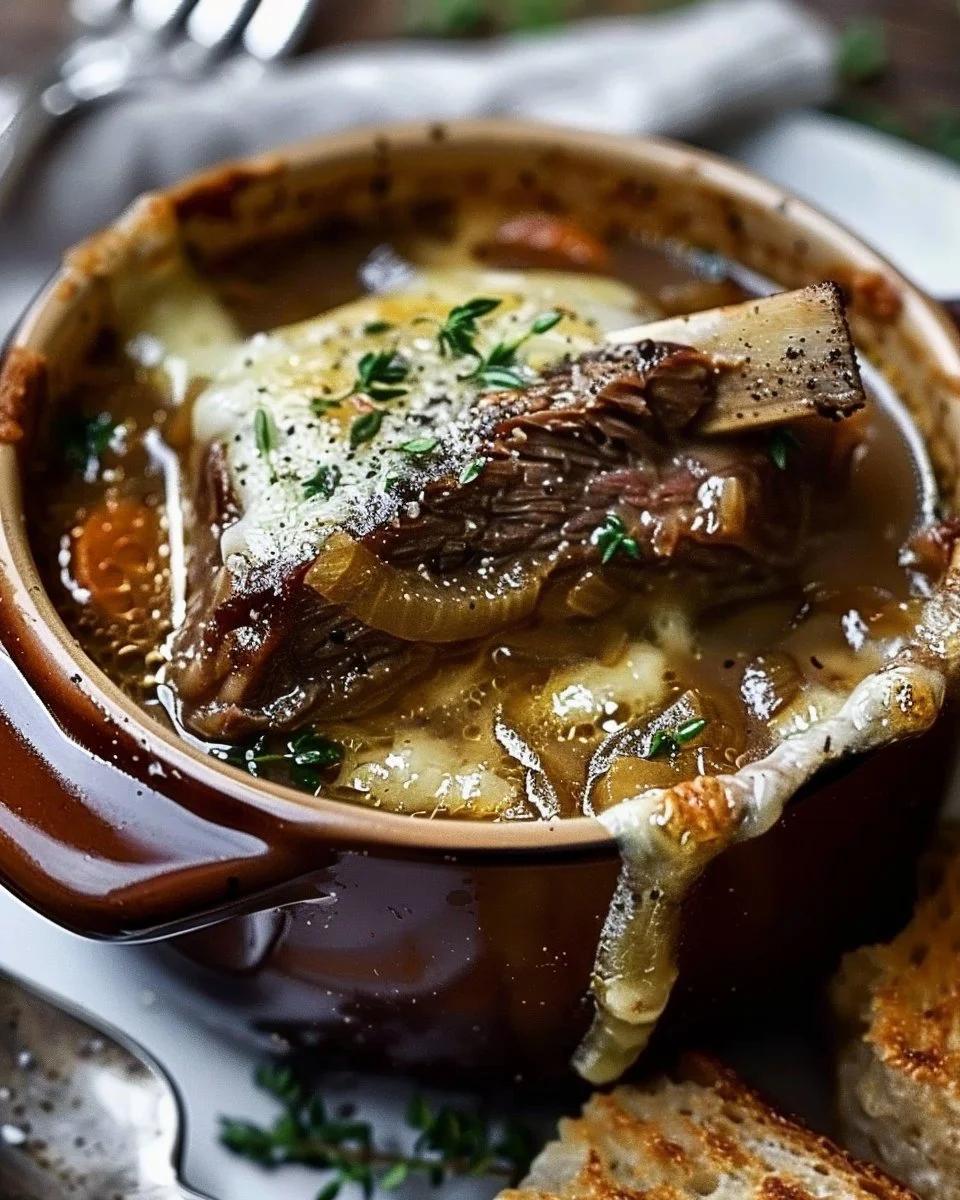 French Onion Beef Short Rib Soup
