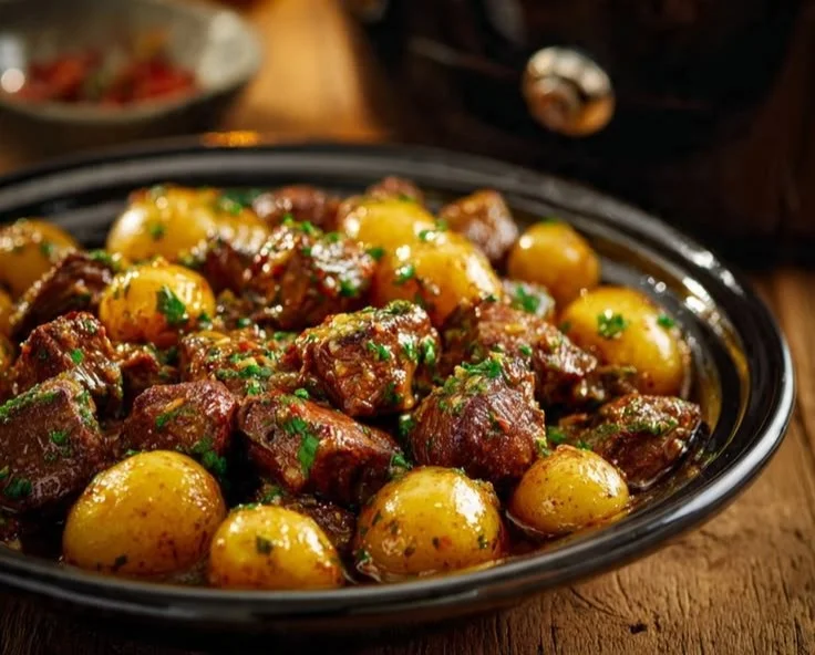 Garlic Butter Beef Bites with Potatoes