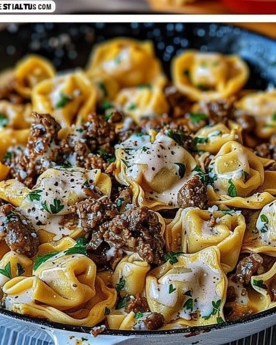 Philly Cheesesteak Tortellini Pasta