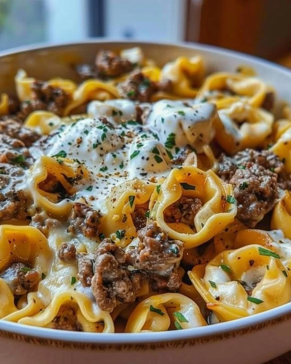 Philly Cheesesteak Tortellini Pasta