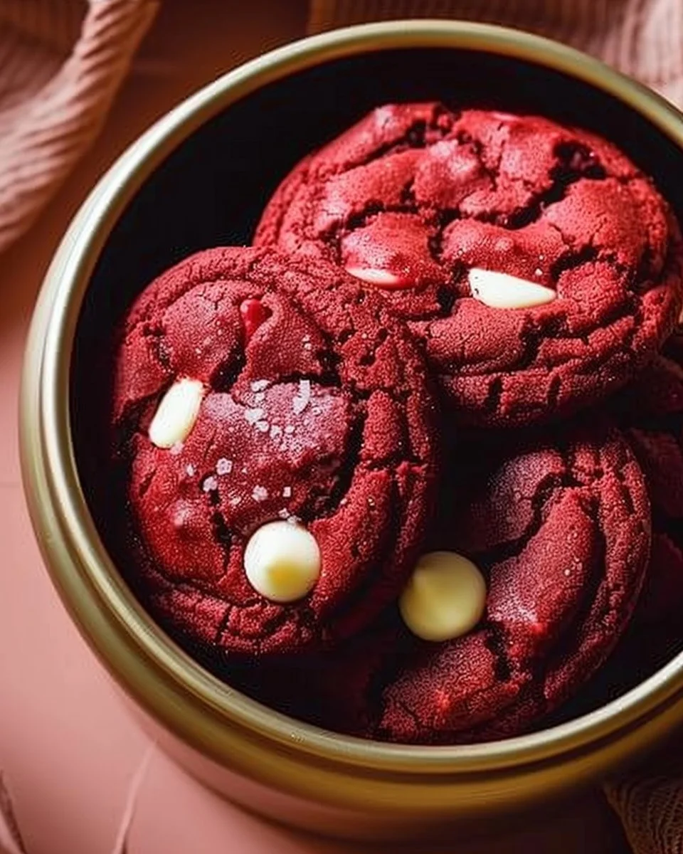 Deliciously rich soft and chewy red velvet cookies with cream cheese frosting