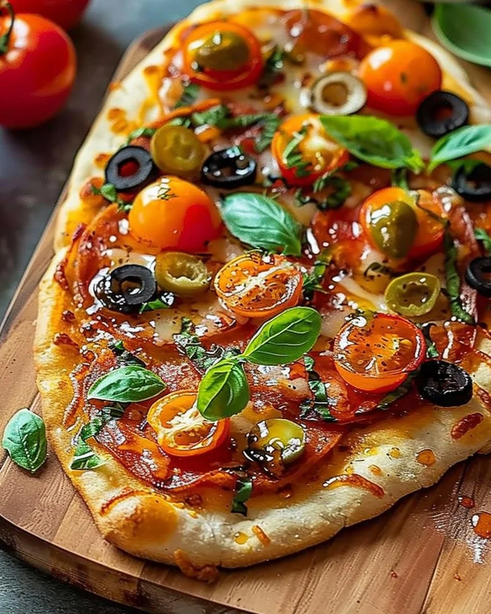 Savory Hot Honey Flatbread Pizza