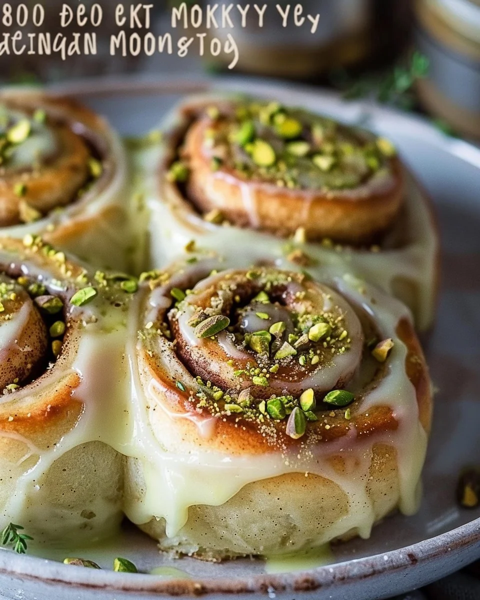 Small Batch Pistachio Cream Cinnamon Rolls for Cozy Mornings