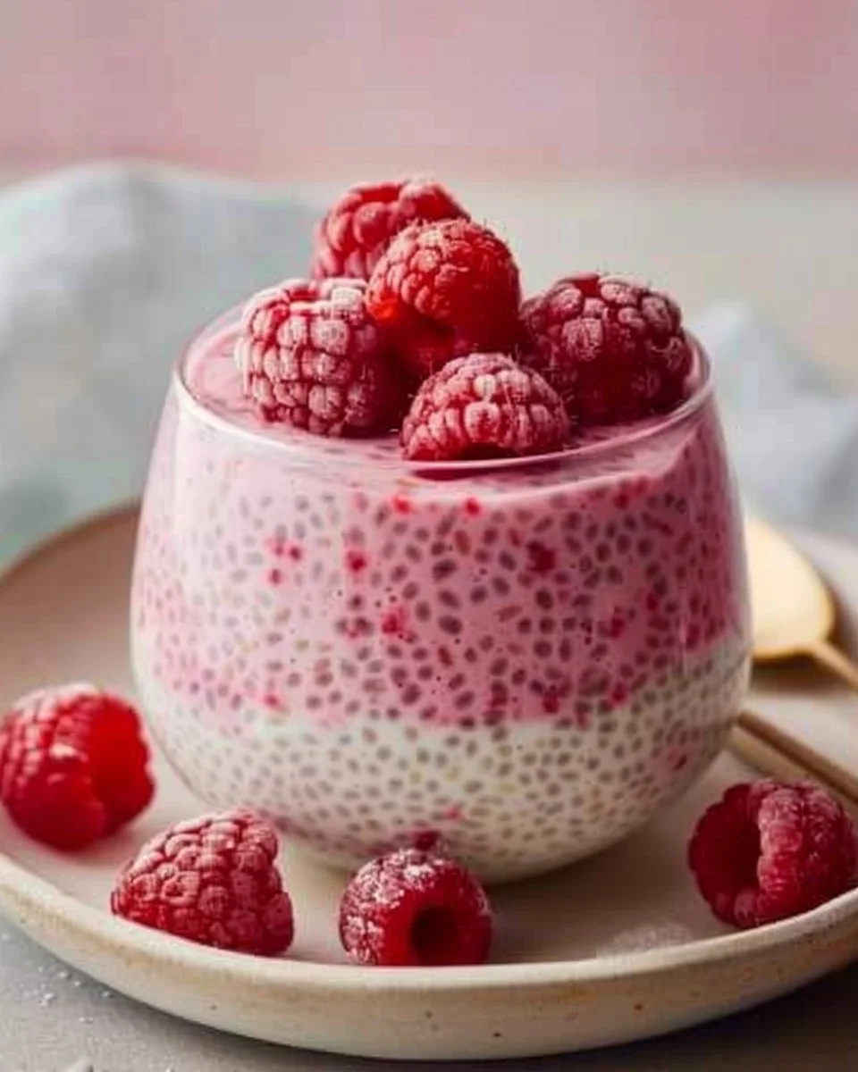 Vanilla Raspberry Chia Pudding